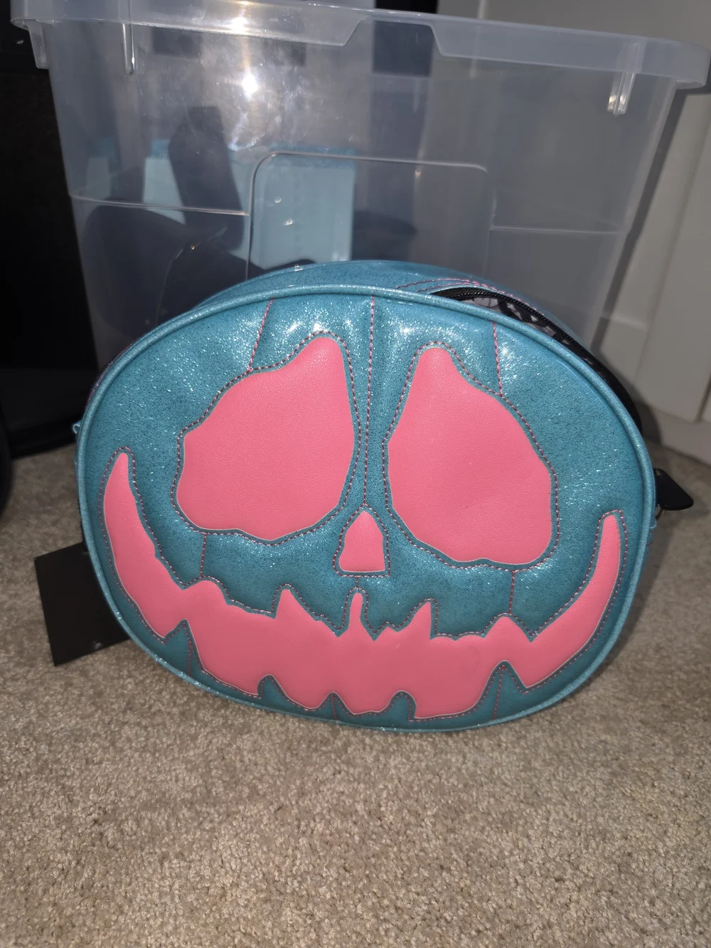 Love Pain And Stitches Pink And Blue Pumpkin Kult Bag
